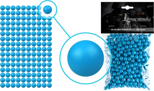 Vista 12 de . Pelotas de goma reutilizables para pistolas de paintball, 43 o 0.50 o 0.68 Cal
