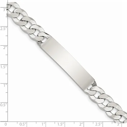 Vista 3 de Pulsera de identificación de plata de ley 925 sólida, con cierre seguro de langosta (0.394in), Plata de ley