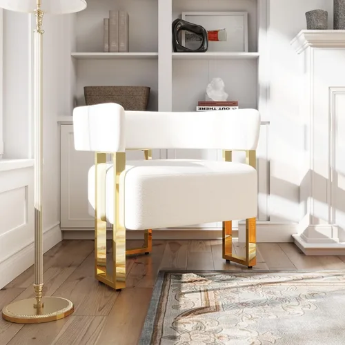 Vista 12 de Sillas modernas del acento del terciopelo del negro y del oro, sala de estar de los sillones del barril