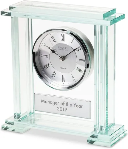 Vista 3 de THINGS REMEMBERED Reloj de cristal grabado para boda