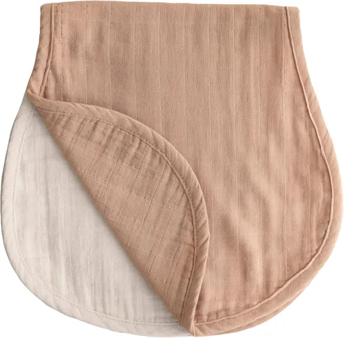 Vista 13 de mushie Paños para eructar de muselina para bebé 100% algodón orgánico, juego de 2 (Blush/Fog)
