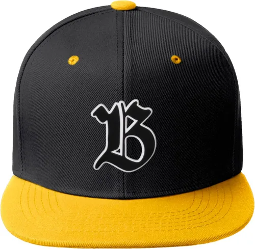 Vista 1365 de Daxton Gorra clásica con visera de billete plano con letras del alfabeto inglés antiguo de la A a la Z