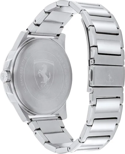 Vista 3 de Ferrari Scuderia Grand Tour Reloj de cuarzo para hombre, acero inoxidable y pulsera, color plateado (Modelo 0830835), plateado, Reloj de cuarzo