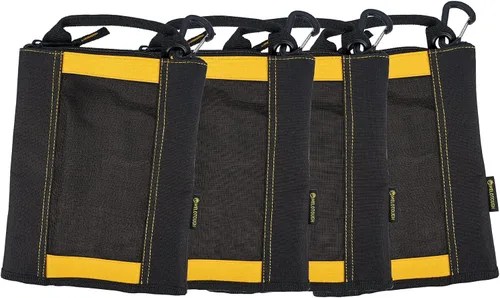 Vista 23 de Bolsa de herramientas de lona con cremallera MELOTOUGH, bolsa de herramientas con cierre, bolsa de malla resistente con ventana, ojales para colgar