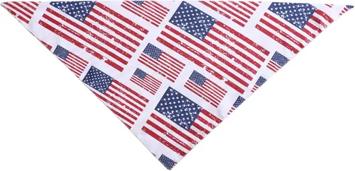Vista 8 de Bandana para perro del 4 de julio, bufanda para mascotas con bandera