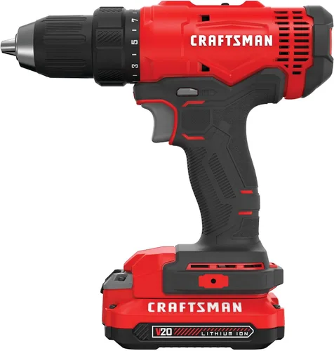 Vista 9 de CRAFTSMAN V20 - Kit de taladro/controlador inalámbricos (CMCD701C2)