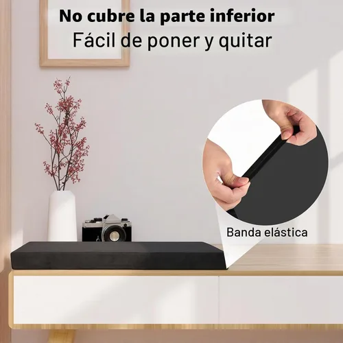 Vista 4 de Funda antipolvo elástica compatible con el controlador Pioneer DJ DDJ-FLX4, funda protectora de vellón suave de elastano con banda elástica
