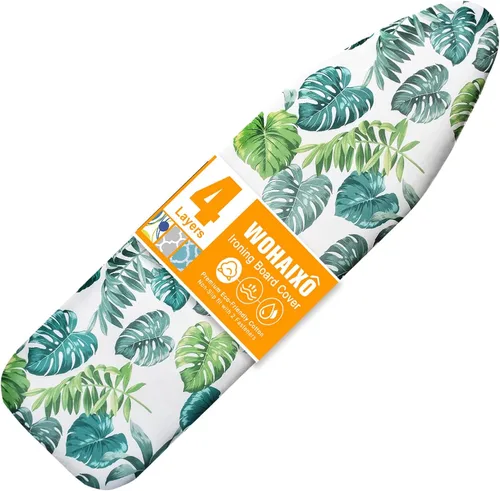 Vista 11 de Funda y almohadilla para tabla de planchar, tamaño estándar de 12" x 42" pulgadas, funda de repuesto para tabla de planchar, cubierta para tabla