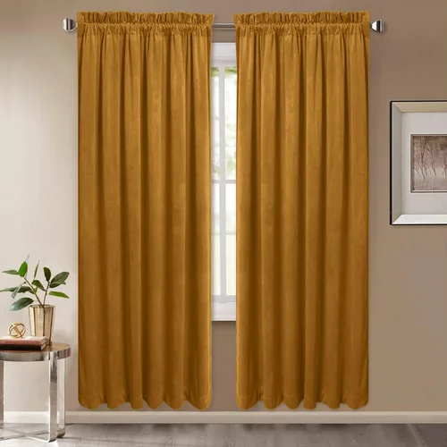 Vista 63 de StangH Cortinas de terciopelo rojo de 42 x 84 pulgadas de lujo, con aislamiento térmico, divisores de habitación, decoración navideña del hogar