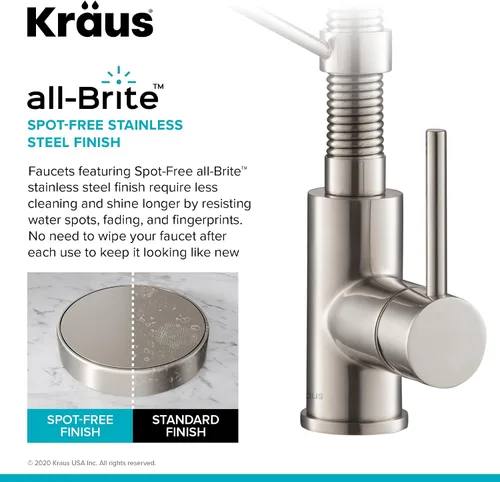 Vista 7 de Kraus KPF-1610-FF-100CH Bolden - Grifo extensible de cocina de estilo comercial, combo con filtro de agua Purita, cromado