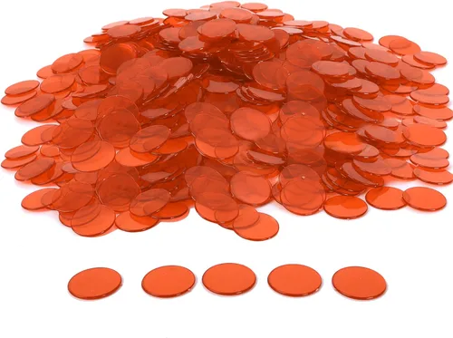 Vista 19 de GSE Games & Sports Expert Blue Bingo Chips, 1,000 piezas de 3/4 pulgadas de alto contraste transparente para juegos de bingo, fiestas