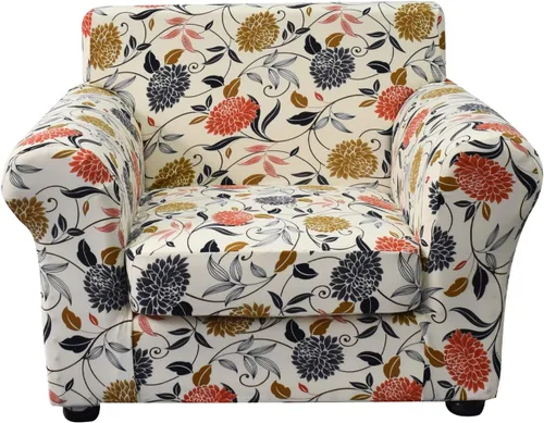 Vista 75 de KRFOONN Funda de sofá de 4 piezas con estampado para sofás de 3 cojines, funda elástica con 3 fundas de cojín separadas, protector de muebles
