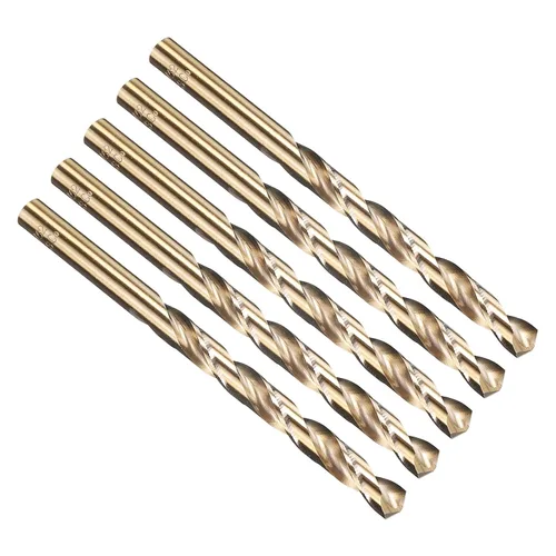 Vista 142 de PATIKIL Broca Jobber de 0.039 in, vástago recto M35 cobalto 5% acero de alta velocidad 135° acabado dorado para metal duro de acero inoxidable - 2