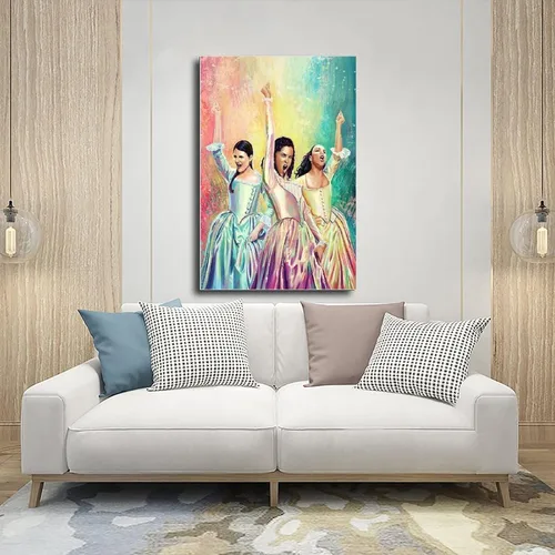 Vista 5 de Shruan Hamilton - Póster animado de Schuyler Sisters en lienzo para decoración de dormitorio, paisaje deportivo, oficina, habitación, regalo, sin