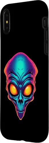 Vista 8 de iPhone 13 Pro Max Scary Alien Face UFO Alien Head Funny Alien Case