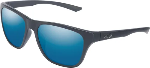 Vista 25 de HUK Gafas de sol, lentes polarizadas con marcos de rendimiento, gafas de sol para pesca, deportes y exteriores (Challenge) Espejo azul/negro mate