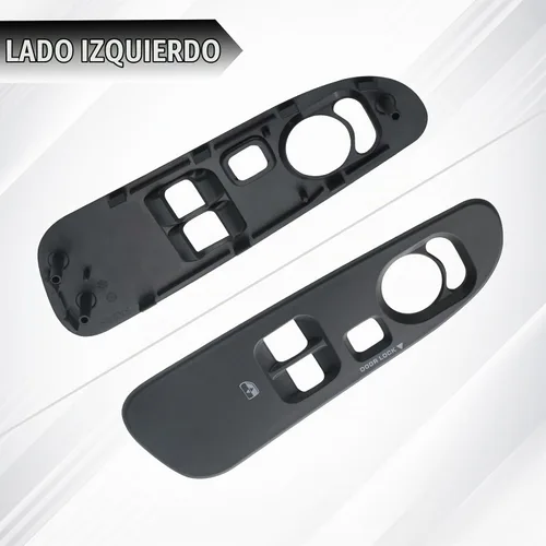 Vista 4 de Bisel para interruptor de ventana de puerta, parte delantera del lado del conductor y del pasajero compatible con Dodge Ram 1500 2500 3500 2005-2009