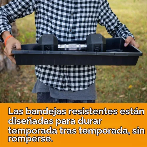 Vista 2 de Bootstrap Farmer 1020 – Charolas extra fuertes para plantar semillas, propagación, germinación, sin hoyos, sistema de forraje, 5, Negro