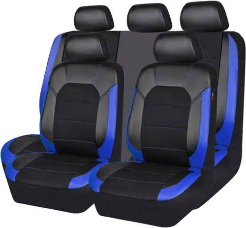 Vista 27 de CAR PASS Fundas de cuero para asientos delanteros solamente, con fundas de asiento delantero de malla de aire, transpirables, fundas de asiento