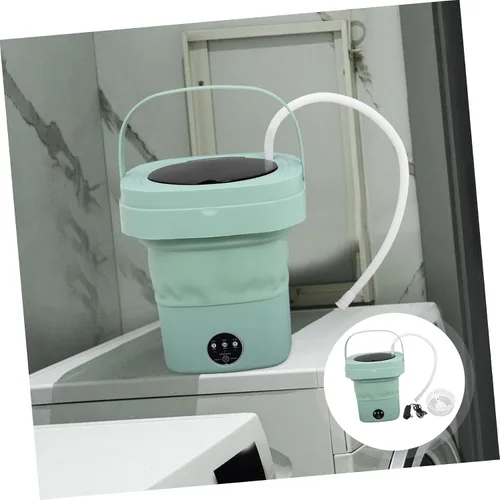 Vista 8 de KOMBIUDA Mini lavadora portátil para el hogar dormitorio uso eficiente función ahorro de espacio cubo lavadora