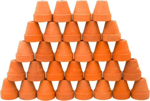 Vista 17 de Mini macetas de terracota – Macetas pequeñas de arcilla para suculentas, cactus, manualidades de bricolaje, jardín de hadas, proyectos escolares