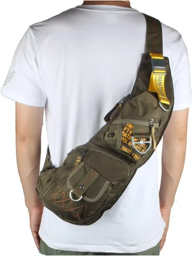 Vista 24 de Mochila de nylon para el pecho, mochila de viaje en bicicleta y gimnasio
