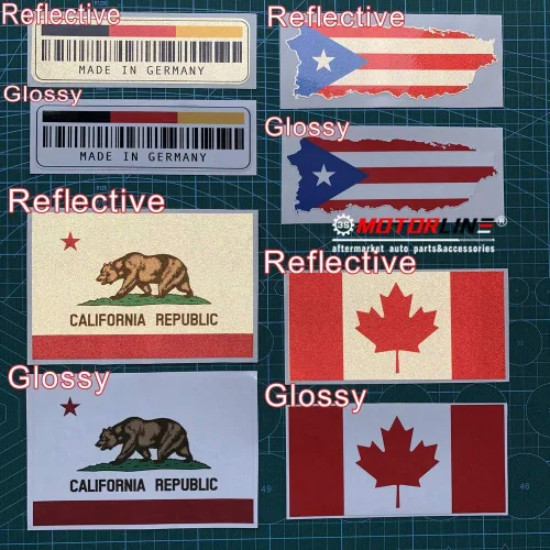 Vista 5 de Calcomanía de vinilo con diseño de bandera japonesa JDM Japón – 2 unidades reflectantes, 3 pulgadas – apto para Honda, Toyota, Mazda Suzuki