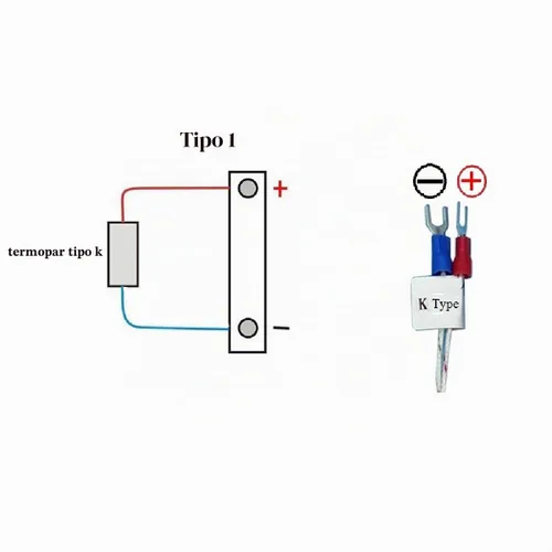 Vista 5 de Termopar tipo K impermeable - Sonda de sensor de temperatura a tierra Jaybva para controlador de temperatura PID de dos alambres de acero inoxidable