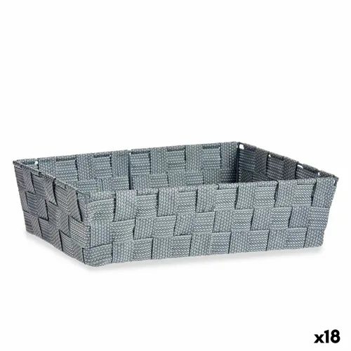 Vista 2 de Cesta Multiusos Kipit Gris Poliéster Tela Trenzada 3,8 L (18 Unidades)