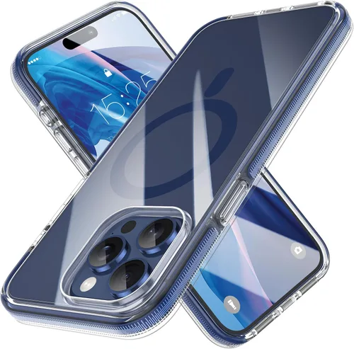 Vista 15 de MILPROX Compatible con iPhone 16 Pro Funda – con protector de pantalla – Compatible con MagSafe – Diseño magnético claro transparente – Que no se