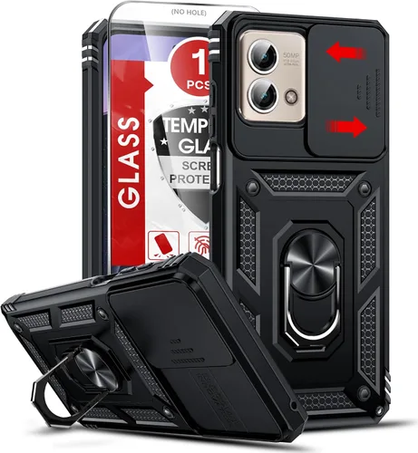 Vista 263 de LeYi Funda para Moto G Stylus 2022 4G (no compatible con 5G), funda para Moto G Stylus con 2 protectores de pantalla, funda protectora de grado Oro