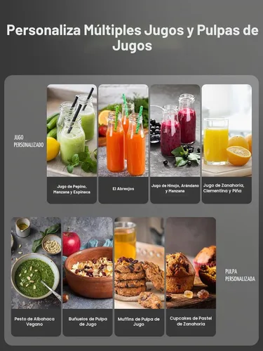 Vista 5 de Máquinas de exprimidor, Juilist Exprimidor de boca ancha de 3", extractor de jugo para vegetales y frutas con ajuste de 3 velocidades, motor de Negro