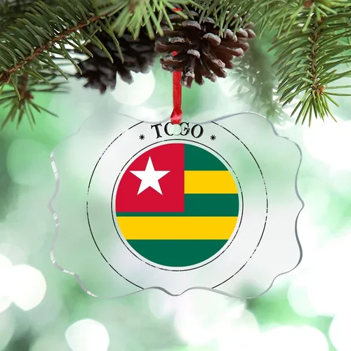 Vista 15 de Adornos de Navidad de Uzbekistán, bandera de Uzbekistán, adornos de árbol de Navidad, adornos de Navidad personalizados de acrílico transparente