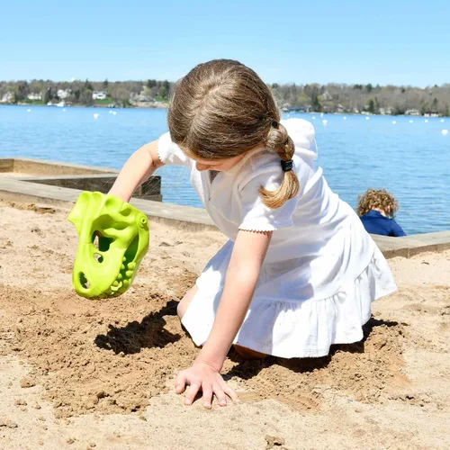 Vista 8 de HABA Guante de arena de dinosaurio - Excavador de juguetes y artefacto de juego para la playa, caja de arena o cualquier sitio de excavación