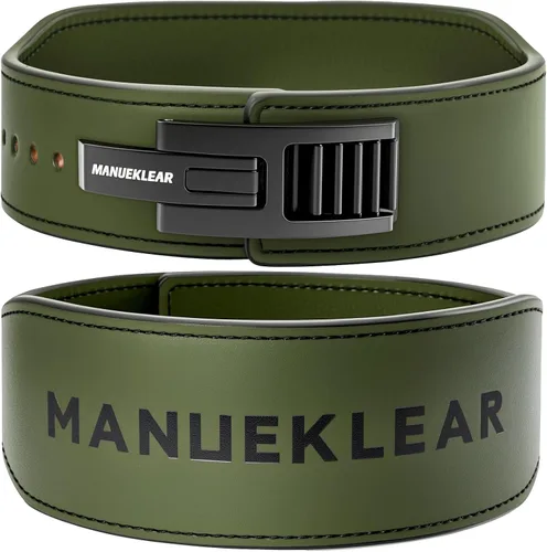Vista 7 de MANUEKLEAR - Cinturón de palanca cónico para levantamiento de peso, cinturón de palanca de 10 mm con bloqueo rápido para hombres, cinturón