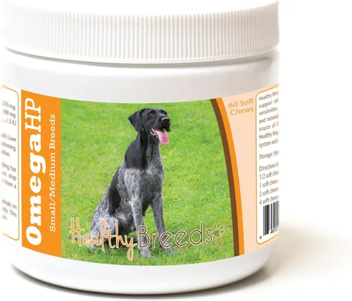 Vista 128 de Healthy Breeds Affenpinscher Omega HP - Masticables suaves para piel y pelaje, 60
