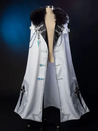 Vista 3 de Fatui Capa Genshin Impact Fatui Harbinger Capa The Doctor Dottore Cosplay Cape C07575 Talla XL
