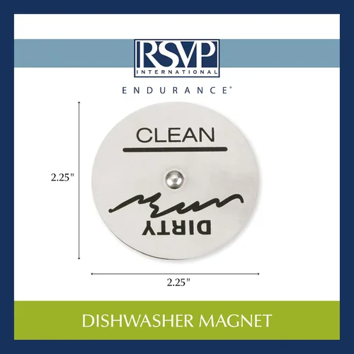 Vista 5 de RSVP International Endurance Magnet Collection Acero inoxidable, lavavajillas giratorio, 2.25 x 2.25 pulgadas