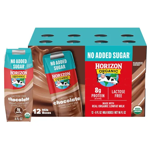 Vista 10 de Horizon Organic Cajas de leche bajas en grasa, fresa, 8 onzas, paquete de 6 8g Protein per Serving, 1% Lowfat, USDA Organic, No Refrigeration