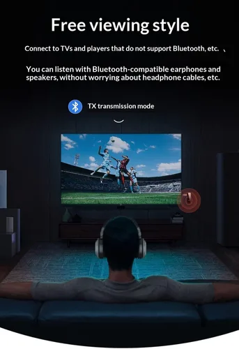 Vista 9 de Receptor transmisor Bluetooth 5.3, adaptador de audio inalámbrico 2 en 1 con conector auxiliar de 0.138 in para automóvil, TV, auriculares