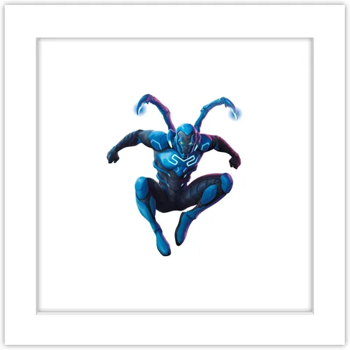 Vista 10 de Trends International Gallery Pops DC Comics Blue Beetle - Póster de pared de escarabajo volador, 12 x 12 pulgadas, versión de marco negro