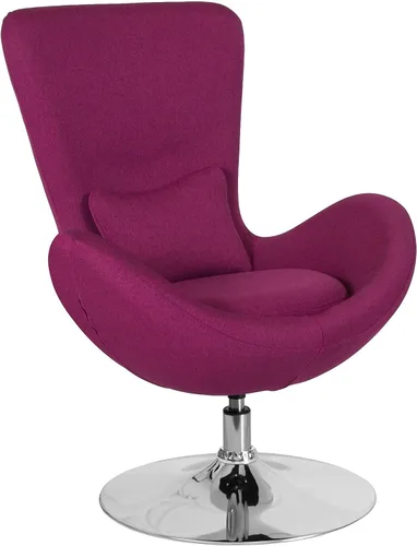 Vista 15 de Flash Furniture Egg Series Grey LeatherSoft Silla de recepción lateral Gris Leathersoft
