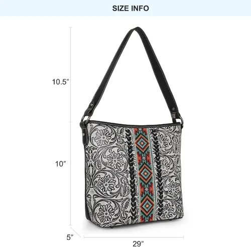 Vista 7 de Montana West Bolso de mano occidental para mujer, bolso de hombro oculto con cartera
