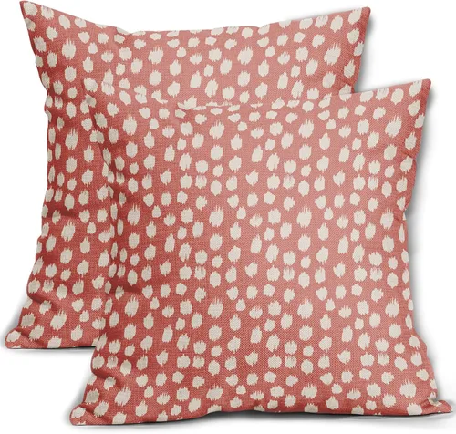 Vista 82 de Sweetshow Juego de 2 fundas de almohada de 16 x 16 pulgadas, diseño bohemio, con diseño de lunares, moderno y moderno, para exteriores, decorativas