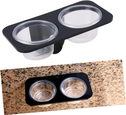 Vista 3 de POPETPOP 2pcs Pet Bowls para reptiles lagarto Gecko alimentador reptil comida tazón fácil limpieza