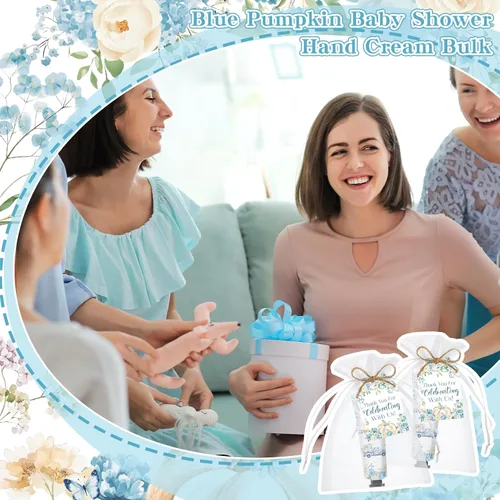 Vista 7 de 50 juegos de crema de manos de otoño a granel con una pequeña calabaza, regalos de fiesta de baby shower para invitados, despedida de soltera