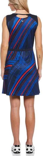 Vista 2 de Callaway Truesculpt - Vestido de golf sin mangas con estampado de líneas de esquí para mujer