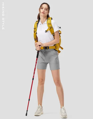 Vista 5 de G Gradual Women's 5" Hiking Cargo Shorts Quick Dry Athletic Shorts for Women with Pockets for Golf Workout Walking