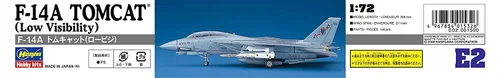 Vista 4 de Hasegawa 1:72 Escala F-14A Tomcat Low Model Kit
