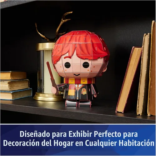 Vista 5 de 4D Build, Kit de maqueta 3D de Ron Weasley de Harry Potter, artículos coleccionables de Harry Potter y decoración de escritorio, rompecabezas